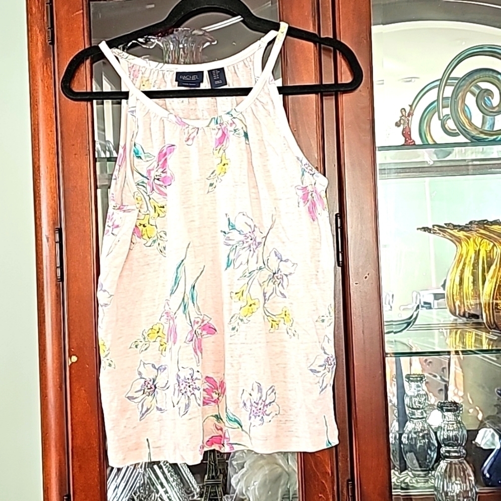 Rachel Roy blouse pink floral medium